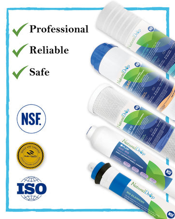 NSF Certified Reverse Osmosis RO Water Filters Replacement Universal 10 Inch Water Filter System Compatible