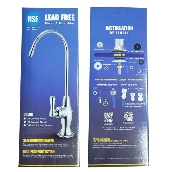 NSF Certification Lead-Free Water Filtration Reverse Osmosis Faucet Advanced RO Tap for Drinking, Kitchen Sink Cooking, Cleaning