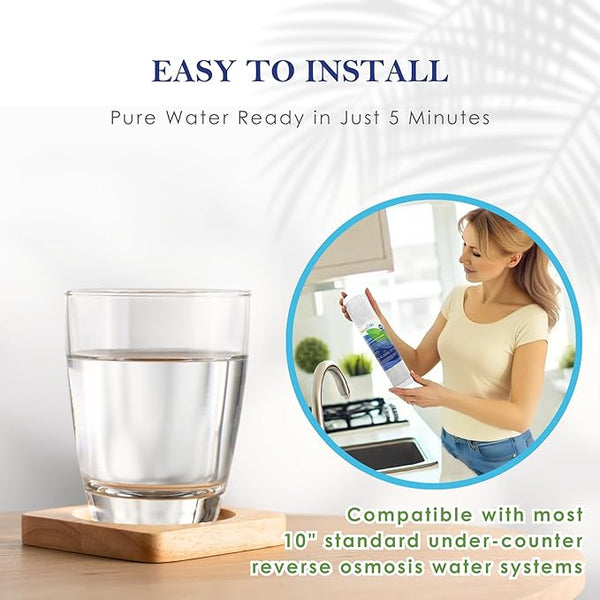 NSF Certified Reverse Osmosis RO Water Filters Replacement Universal 10 Inch Water Filter System Compatible