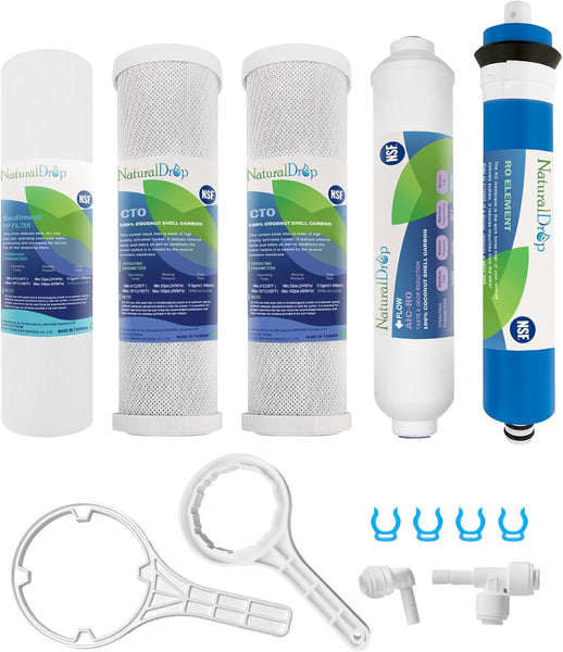 NSF Certified Reverse Osmosis RO Water Filters Replacement Universal 10 Inch Water Filter System Compatible