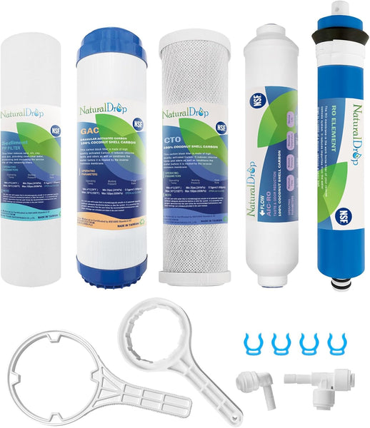 NSF Certified Reverse Osmosis RO Water Filters Replacement Universal 10 Inch Water Filter System Compatible