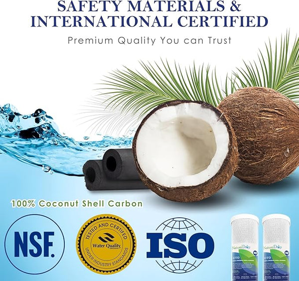 NSF Certified Reverse Osmosis RO Water Filters Replacement Universal 10 Inch Water Filter System Compatible