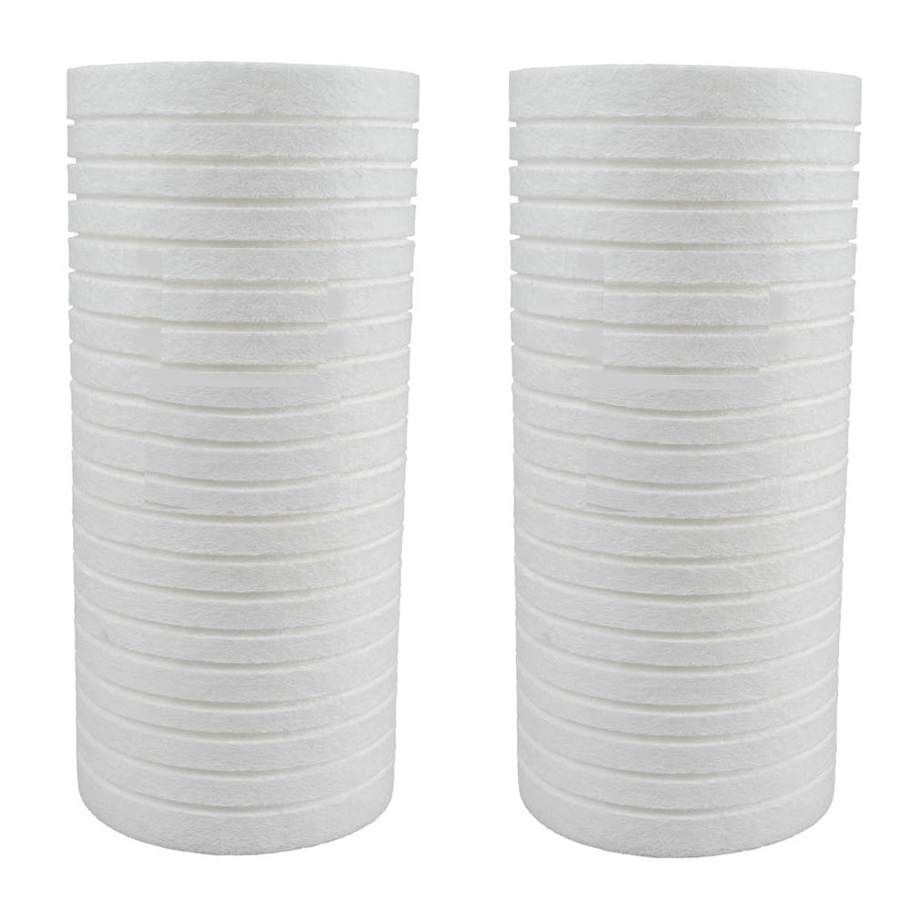 Replacement 10" x 4.5" Grooved Sediment5 MicronPP Water FilterWhole House 2 Pack - G-Water