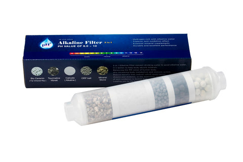 Natural Mineral Increasing PH+ Alkaline Water Filter Cartridge Replacement 10-inch Inline (Alkaline Calcite/Bio Ceramic/Tourmaline /Mineral Stone/ORP Ball) for Reverse Osmosis Drinking Water Filters - G-Water
